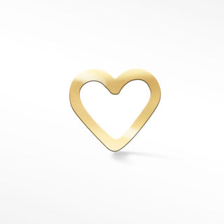 Flat Back Earring Heart 14k Yellow [product_metal] [product_color]  - Nina Wynn Designs 