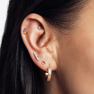 Flat Back Earring Heart 14k Yellow [product_metal] [product_color]  - Nina Wynn Designs 