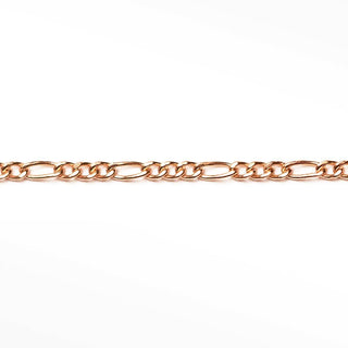 1.5mm Figaro Diamond Cut 14k Rose Gold Chain for Permanent Jewelry - Nina Wynn