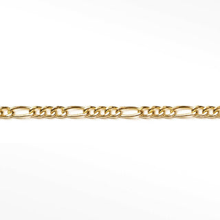 2.5mm Figaro Diamond Cut 14k Gold Chain for Permanent Jewelry - Nina Wynn