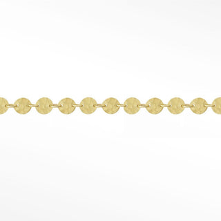 Hammer Round 3mm Anklet 14k Gold Designer Line for Permanent Jewelry - Nina Wynn