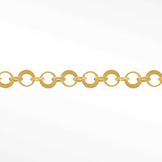 Mirror Hollow Round 3mm Bracelet 14k Yellow Designer Line for Permanent Jewelry - Nina Wynn