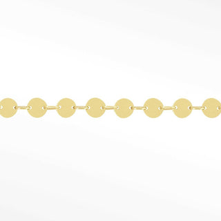 Mirror Round 3mm Bracelet 14k Yellow Designer Line for Permanent Jewelry - Nina Wynn