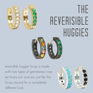 Reversible huggie earrings - Nina Wynn