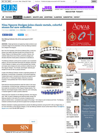 Southern Jewelry News — Classic Metals, Colorful Stones for the Mekong Collection, May 10, 2017