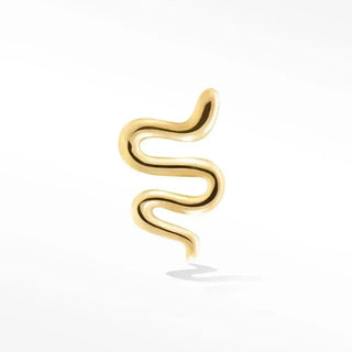 The Timeless Charm of 14k Yellow Snake Earrings - Nina Wynn