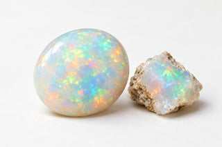 Editorial illustration of opal showing play-of-color