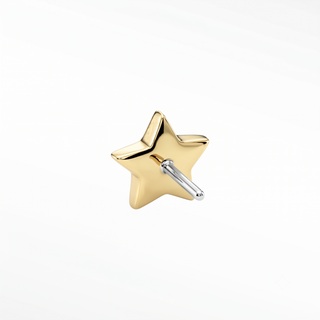 14k gold flat back earrings star fully embellished with diamonds. Comfortable design perfect for everyday wear