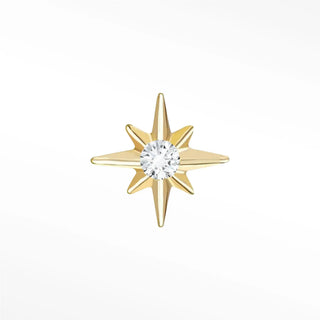 14k gold flat back earrings featuring a genuine diamond center. Comfortable minimalist and versatile they’re perfect