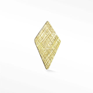 Florentine Kite flat back earrings, in 14k yellow gold, a geometric florentine kite design 