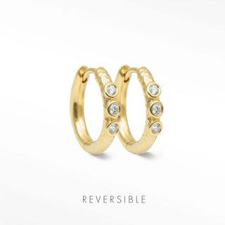 Telletubies 14k Gold Hoop Earrings 18mm by Nina Wynn, product view