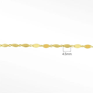Shop permanent mirror marquise bracelet in 14k gold designed with a delicate 4.5mm accent polished finish
