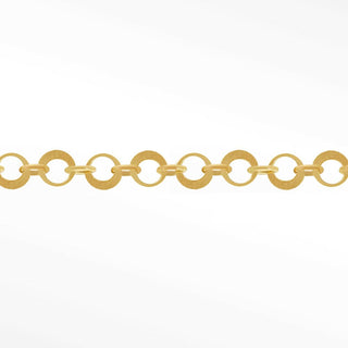 Permanent chains mirror hollow round 3mm designer line | 14k yellow