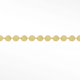 Permanent chains hammer round 3mm designer line | 14k yellow