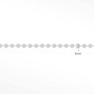 Permanent chains mirror round 3mm designer line | 14k white