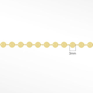 Permanent chains mirror round 3mm designer line | 14k yellow