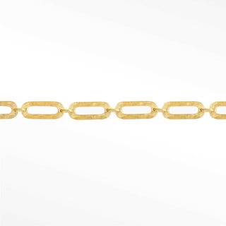 Permanent chains hammer paperclip 8mm designer line | 14k yellow