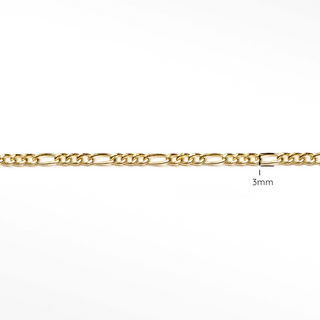 Permanent chains figaro 3mm | 14/20 gold filled yellow