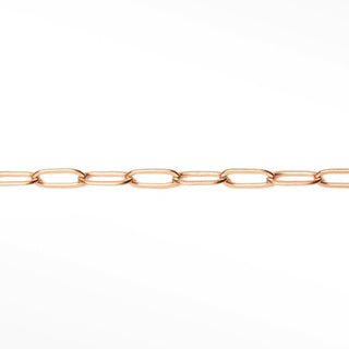 Permanent chains paperclip 5x2mm | 14/20 gold filled rose