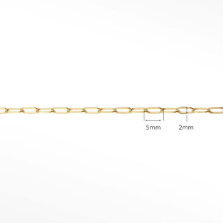 Permanent chains paperclip 5x2mm | 14/20 gold filled yellow