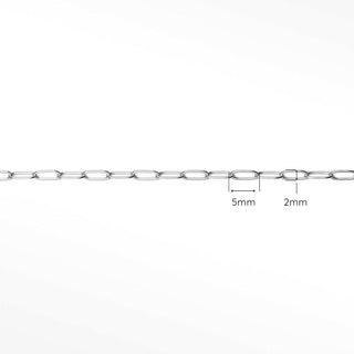 Permanent chains paperclip 5x2mm | sterling silver