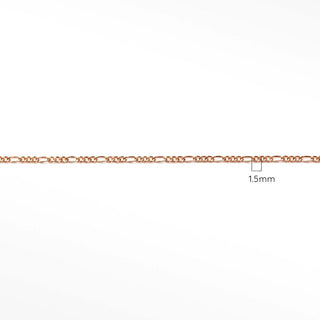 Permanent chains figaro 1.5mm | 14/20 gold filled rose