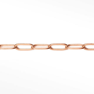 Permanent chains paperclip 7x3mm | 14/20 gold filled rose