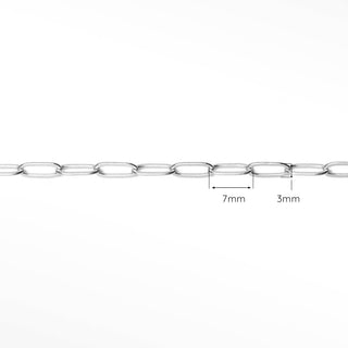 Permanent chains paperclip 7x3mm | sterling silver