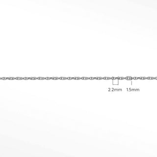 Permanent chains rope 2.2x1.5mm | sterling silver
