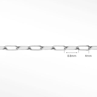 Permanent chains paperclip 8.8x4mm | sterling silver