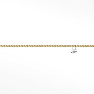 2mm Cuban Diamond Cut 14k Gold Chain for Permanent Jewelry - Nina Wynn