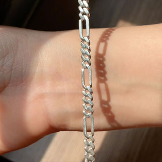 Permanent chains figaro 4mm designer line | sterling silver