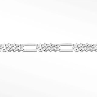 Permanent chains figaro 5mm designer line | sterling silver