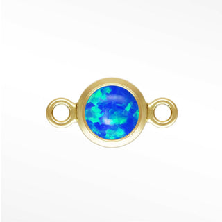 Round Bezel CZ 4mm 14/20 Gold Filled Connectors for Permanent Jewelry (pack of 4)