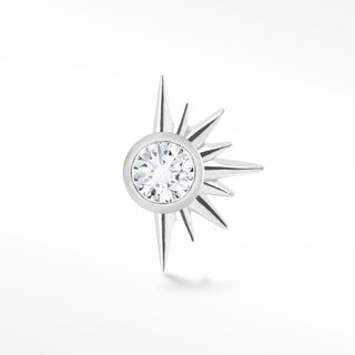 Diamond Flat Back Earring Demi Star 14k White [product_metal] [product_color]  - Nina Wynn Designs 