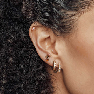 Diamond Flat Back Earring Demi Star 14k Yellow [product_metal] [product_color]  - Nina Wynn Designs 