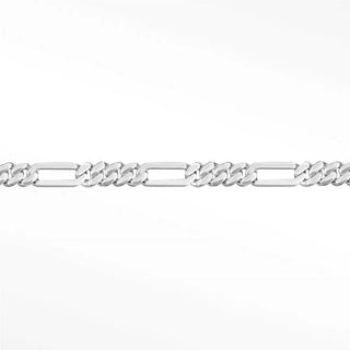 Figaro 4mm silver chain for permanent necklace