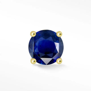 Blue Sapphire Flat Back Earring Gemstone 2mm 14k Yellow - Nina Wynn