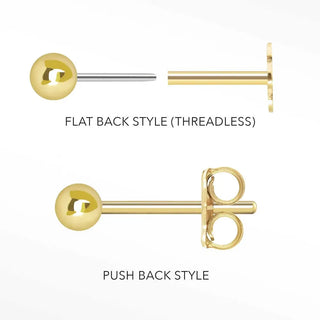 Diamond Flat Back Earring Clover 14k Yellow - Nina Wynn