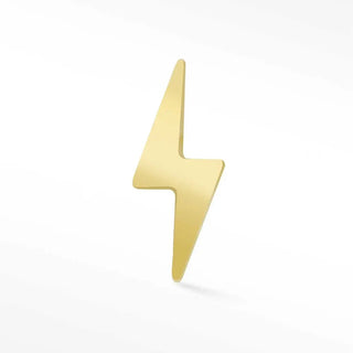 Flat back earring lightning bolt 14k yellow - 14k gold