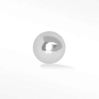 Flat back earring sphere 2mm 14k white - 14k gold