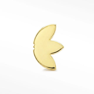 Flat Back Earrings Baby Lotus 14K Yellow Gold  Flat Back
