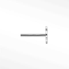 Flat Back Earrings Labret 14k Gold White 18G