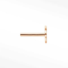 Threadless Labret Post 14k Gold Rose 18G