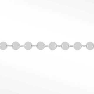 Mirror Round 3mm 14k White Gold Chain Designer Line for Permanent Necklace - Nina Wynn