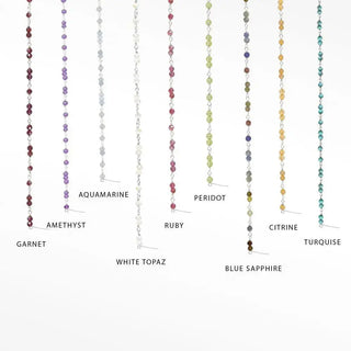 Ethereal Natural Gemstone Silver Chain for Permanent Bracelet - Nina Wynn