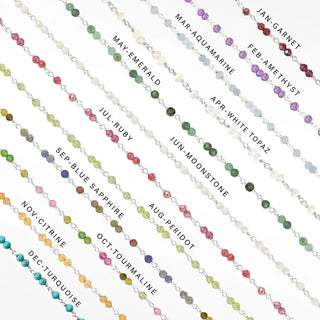 Ethereal Natural Gemstone Silver Chain for Permanent Bracelet - Nina Wynn