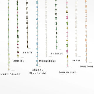 Ethereal Natural Gemstone Silver Chain for Permanent Bracelet - Nina Wynn