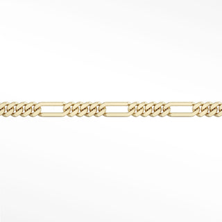 Permanent chains figaro 3mm designer line | 14k yellow