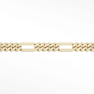 Permanent chains figaro 5mm designer line | 14k yellow